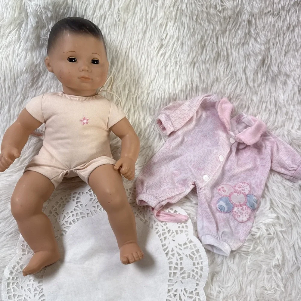 American Girl Bitty Baby Doll Dark Molded Hair Brown Eyes 2013 Unbranded Outfit